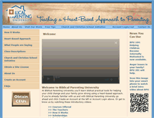 Tablet Screenshot of biblicalparentinguniversity.com